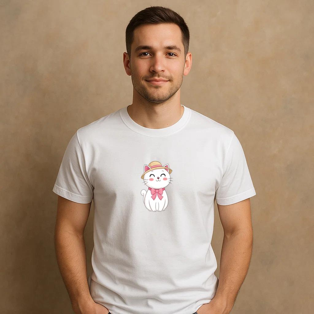 Cat Bright Realistic T-Shirt