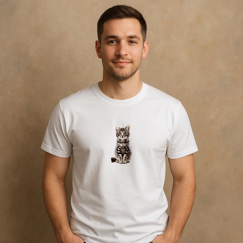 Cat Cheerful Bold T-Shirt