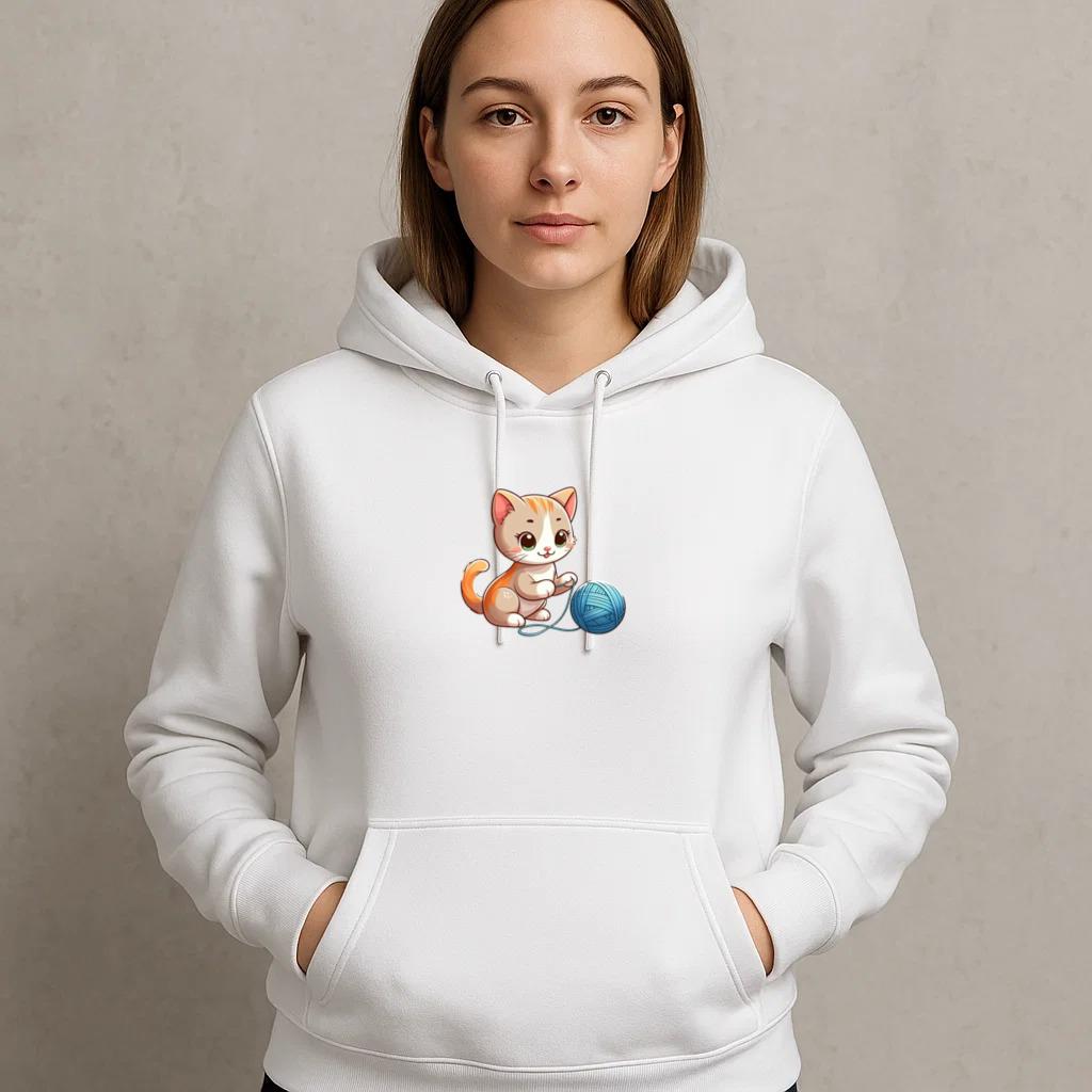 Cat Cozy Minimal Hoodie