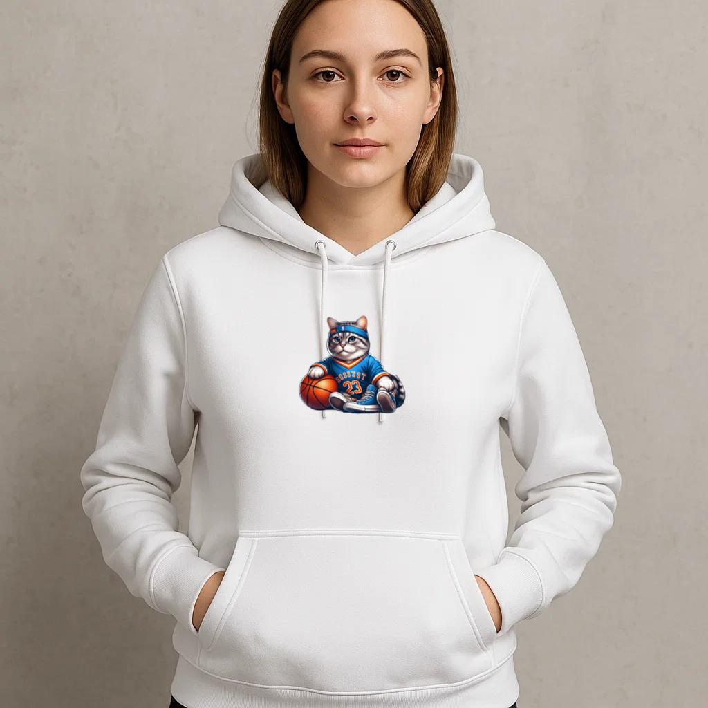 Cat Curious Flat Hoodie