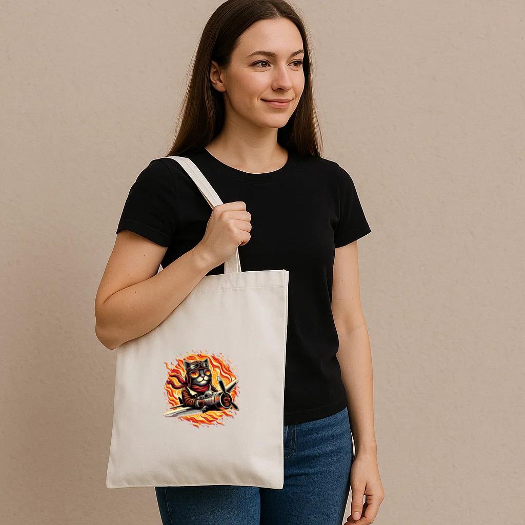 Cat Kind Flat Canvas Tote Bag