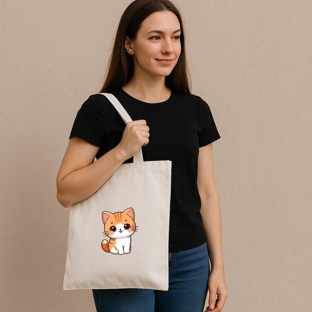 Cat Kind Sketch Canvas Tote Bag
