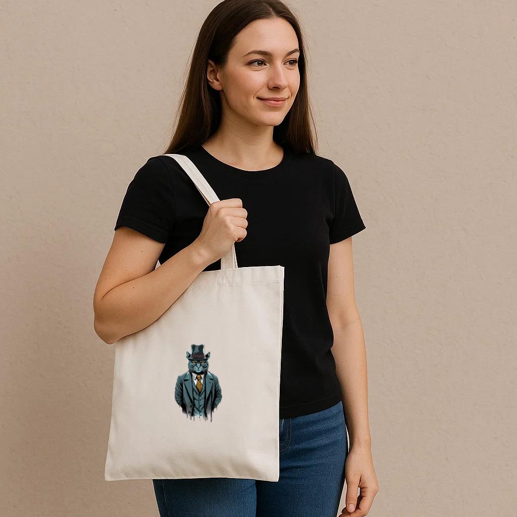 Cat Playful Playful Canvas Tote Bag