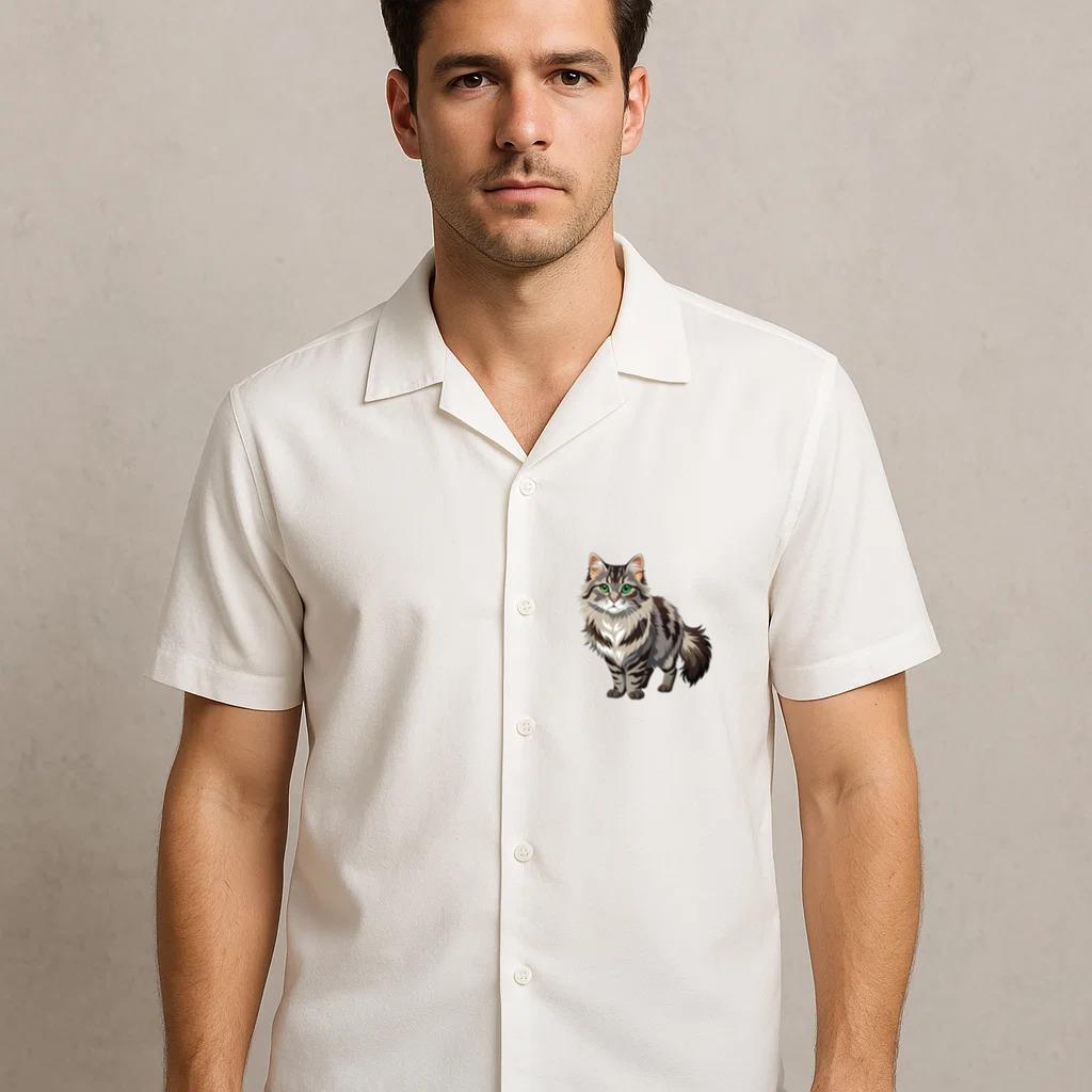 Cat Tender Flat Hawaiian Shirt
